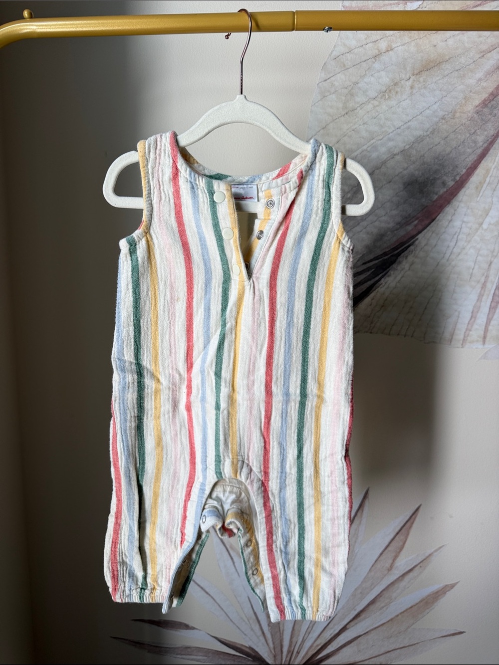 Hanna Andersson Multicolor Striped Sleeveless Romper
